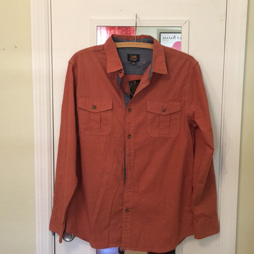 Lee button down shirt orange